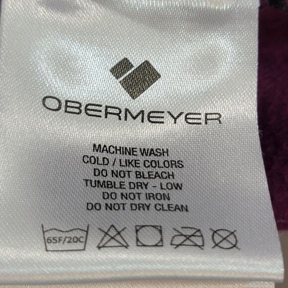 Obermeyer Boulder Fleece Jacket Girls Large Purple Teal Outdoor School Warm - Picture 12 of 16